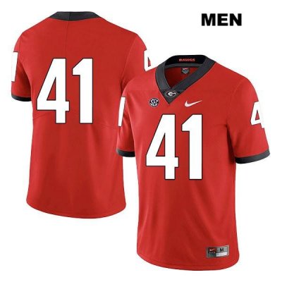 Men's Georgia Bulldogs NCAA #41 Channing Tindall Nike Stitched Red Legend Authentic No Name College Football Jersey BNO5554PQ